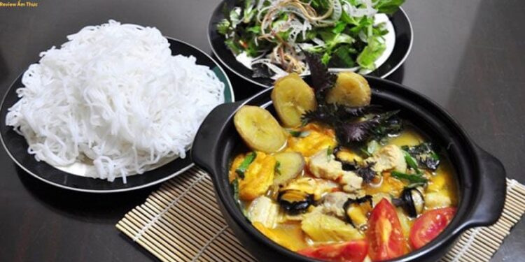 bún ốc chuối đậu