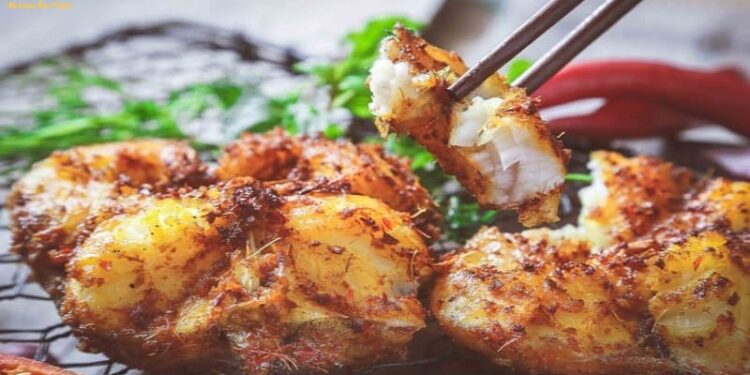 cá tầm nướng riềng mẻ