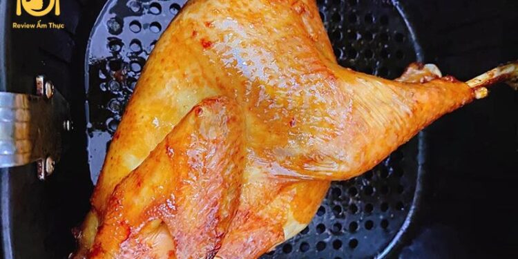 gà nướng mật ong bằng nồi chiên không dầu