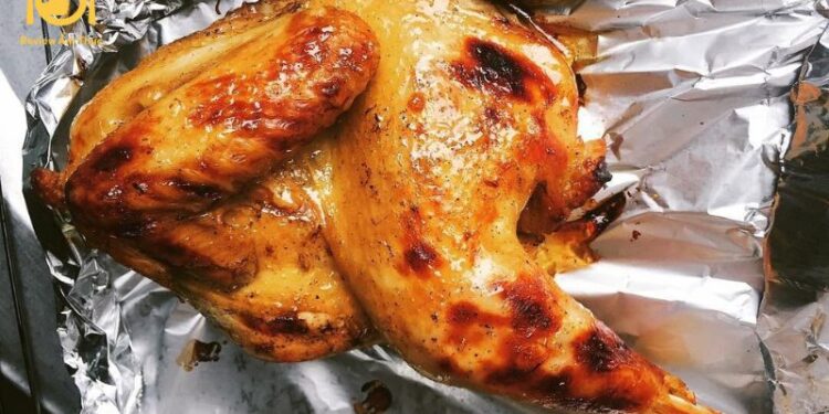 gà nướng mật ong giấy bạc
