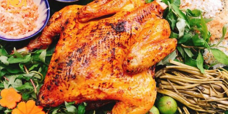 gà nướng ngũ vị hương mật ong