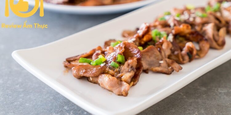 lòng heo nướng chao