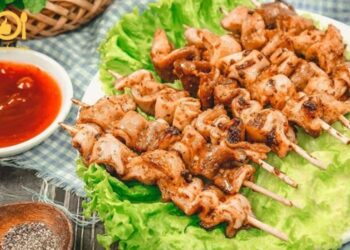 lòng heo nướng ngũ vị