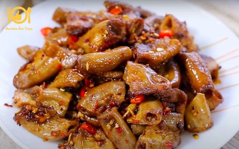 Hướng dẫn chi tiết cách làm món lòng heo nướng ngũ vị 10 lòng heo nướng ngũ vị