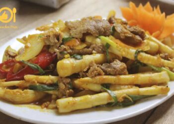 măng trúc xào thịt bò