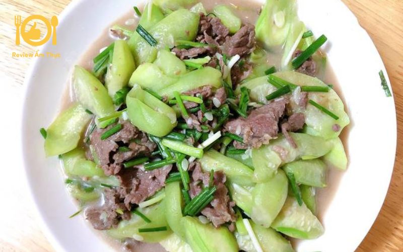Hướng dẫn cách nấu mướp xào thịt bò không dai, giòn ngọt 16 mướp xào thịt bò