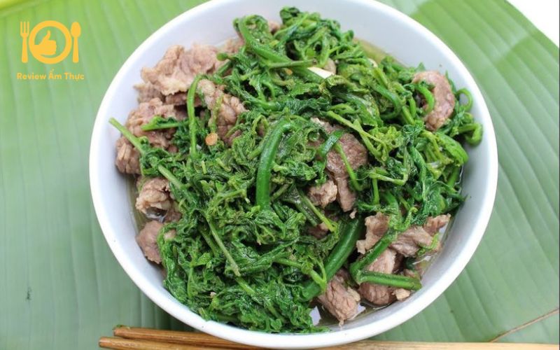 Món rau dớn xào thịt bò - Công thức đơn giản mà đậm đà 13 Review món rau dớn xào thịt bò