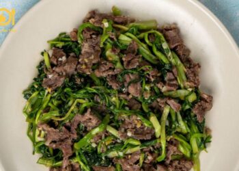 thịt bò xào rau cần