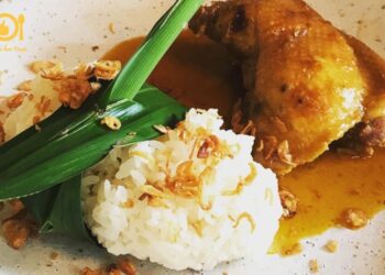 xôi gà nướng mật ong