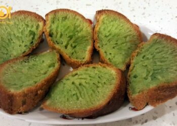 bánh bò nướng lá dứa