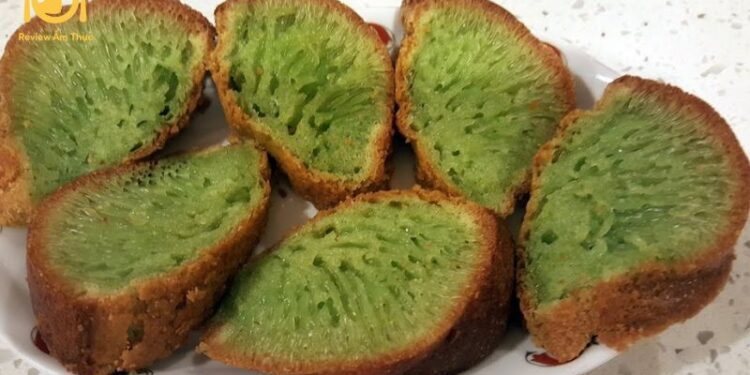 bánh bò nướng lá dứa