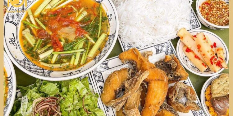 bún cá chấm an viên