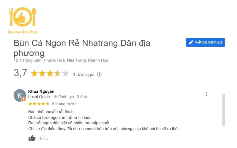 Review bún cá Nha Trang cô Phương - Hương vị biển đậm đà 11 bún cá Nha Trang cô Phương