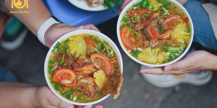 Review quán bún cá Sâm Cây Si - Quán có cá cuộn cực kỳ độc đáo 7 bun ca sam cay si