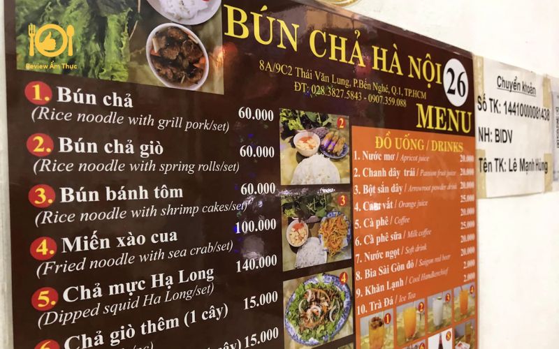 Review quán bún chả Hà Nội 26 có gì đáng để trải nghiệm? 7 bun cha ha noi 26