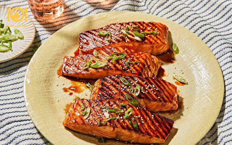 Cách làm cá hồi nướng mật ong 5 phút ngon tuyệt đỉnh 10 cá hồi nướng mật ong