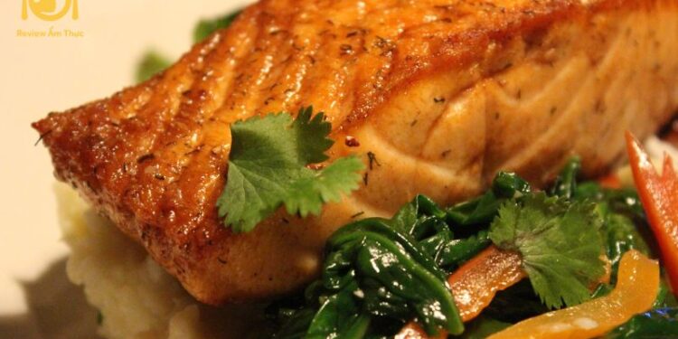 cá hồi nướng mật ong