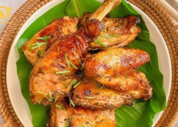 cách làm gà nướng muối sả