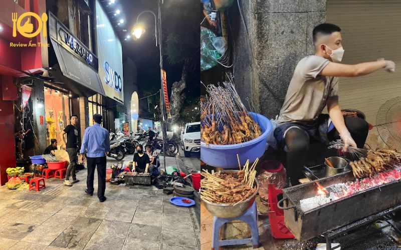 Review Chân Gà Nướng Bà Triệu - Quán vỉa hè nhưng lại đông khách? 7 chân gà nướng bà triệu