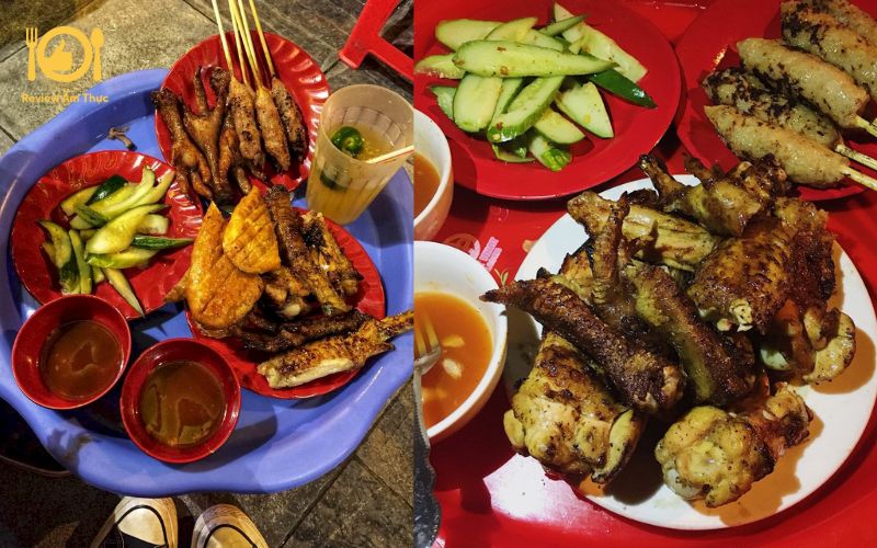 Review Chân Gà Nướng Bà Triệu - Quán vỉa hè nhưng lại đông khách? 8 chân gà nướng bà triệu