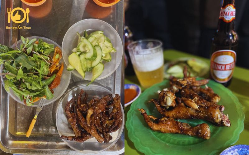 Review quán chân gà nướng Thụy Khuê - Quán vỉa hè cực đông khách 9 chân gà nướng thụy khuê