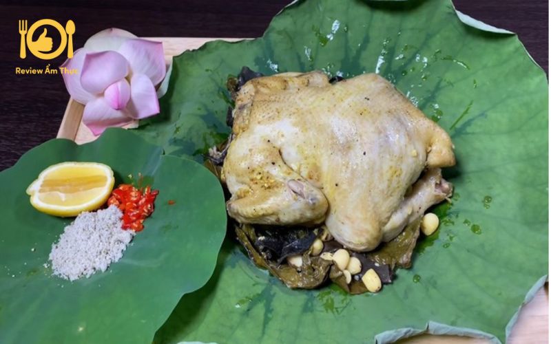 Gà nướng lá sen - Món ăn dân dã cho những buổi tiệc cuối tuần 8 gà nướng lá sen