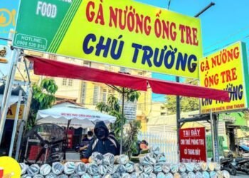 gà nướng ống tre chú trường