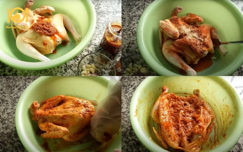 Mê mẩn với cách làm gà nướng sa tế mật ong cay ngon, đậm vị 12 gà nướng sa tế mật ong