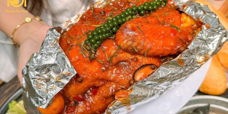 gà nướng tiêu xanh