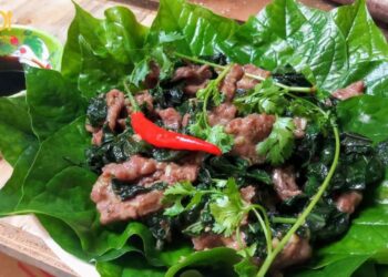 thịt bò xào lá lốt