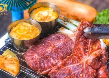 bò nướng tảng sốt trứng muối