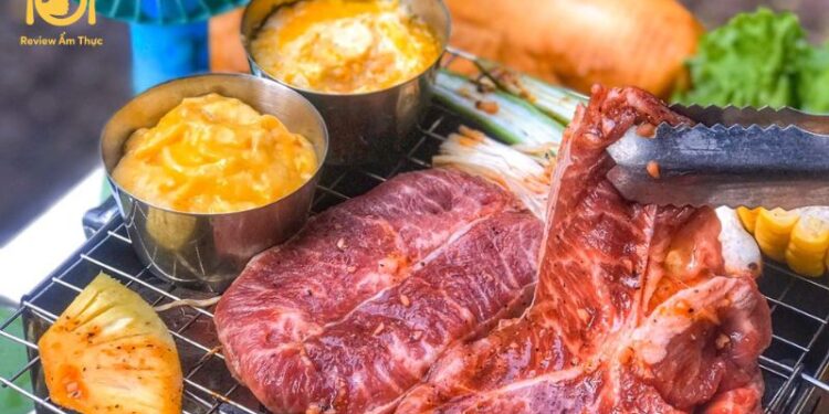 bò nướng tảng sốt trứng muối