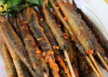 cá kèo nướng sa tế