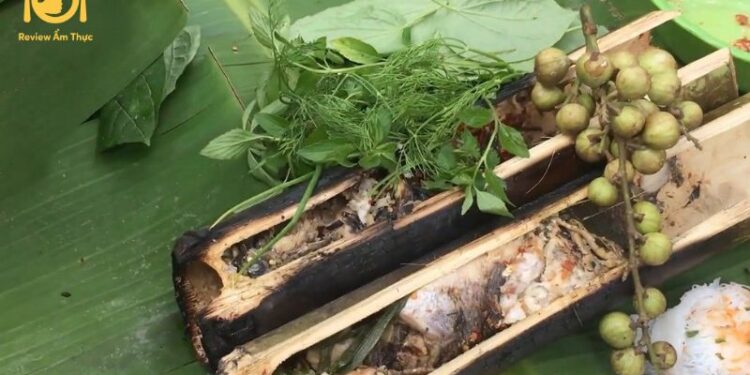 cá lóc nướng ống tre