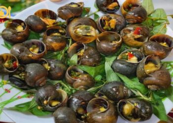 ốc bươu nướng tiêu đen