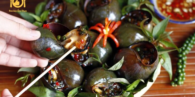 ốc nướng tiêu