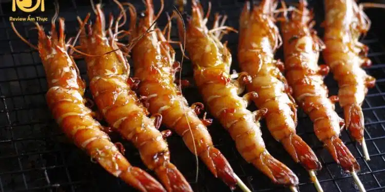 tôm nướng lò vi sóng