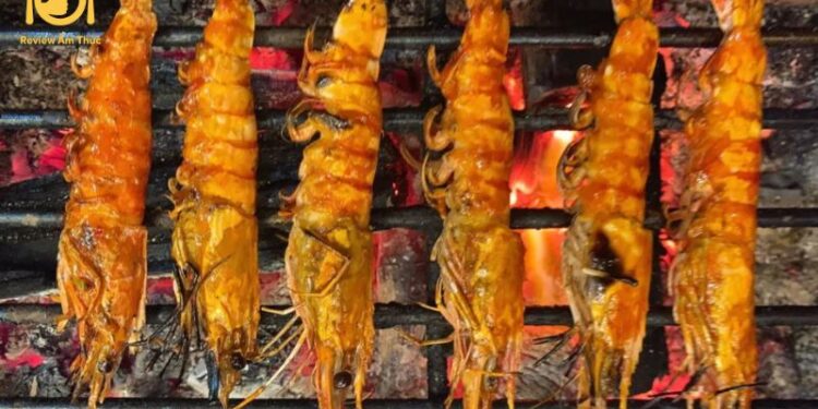 tôm nướng mật ong