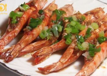 tôm nướng mỡ hành