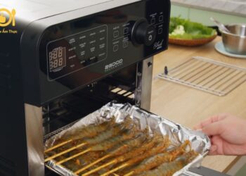 tôm nướng nồi chiên không dầu