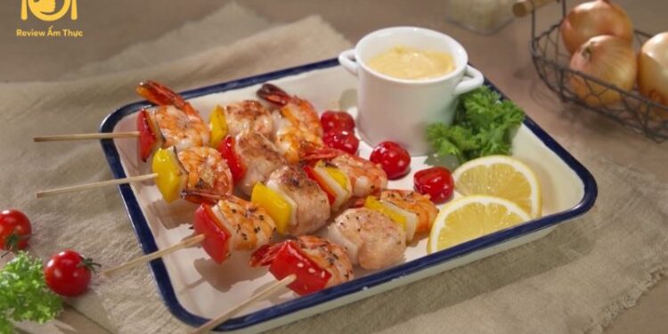 tôm nướng xiên que
