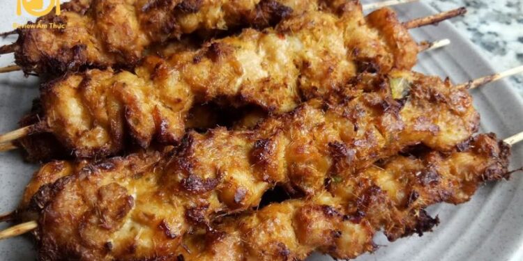 ức gà nướng sả