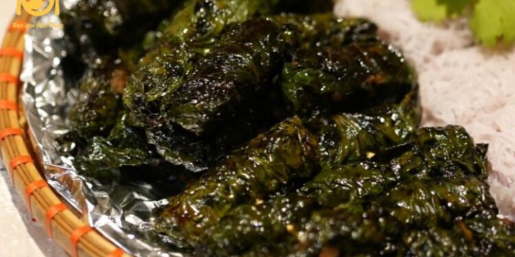 Bò nướng lá lốt bằng nồi chiên không dầu - Món ăn bổ, rẻ 6 bò nướng lá lốt bằng nồi chiên không dầu