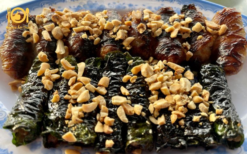 Bò nướng lá lốt mỡ chài - Món ăn thơm ngon, hấp dẫn khó cưỡng 6 bò nướng lá lốt mỡ chài