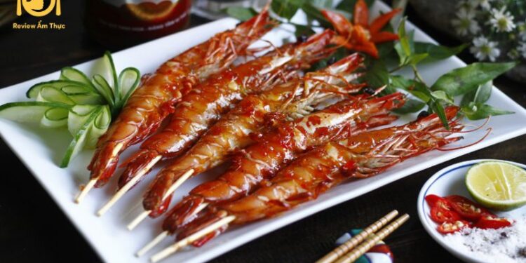 cách làm tôm nướng muối ớt bằng than