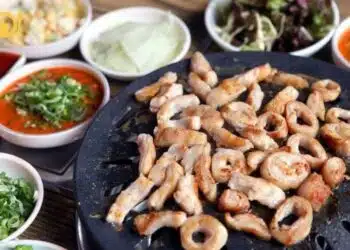 lòng bò nướng Hàn Quốc