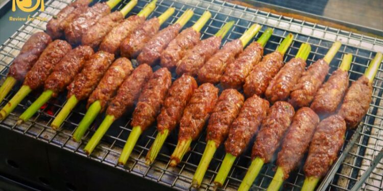 nem bò nướng sả