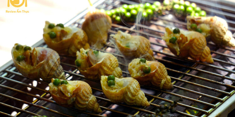 ốc bulot nướng tiêu xanh