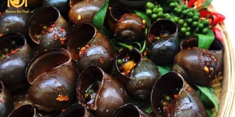 ốc bươu nướng sa tế