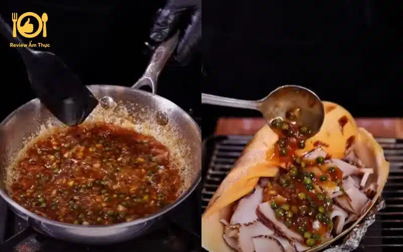 Hướng dẫn cách làm ốc giác nướng tiêu xanh cho bữa tiệc gia đình 8 ốc giác nướng tiêu xanh